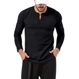 Playera Termica Hombre Manga Larga Slim Fit Super Comoda