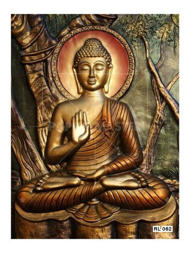 Papel De Parede Religioso Buda Budismo 3d 9,5m² Rl62