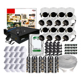 Cámaras Seguridad Kit Dvr 16 Dahua 1080 + 16 Cámaras Audio 