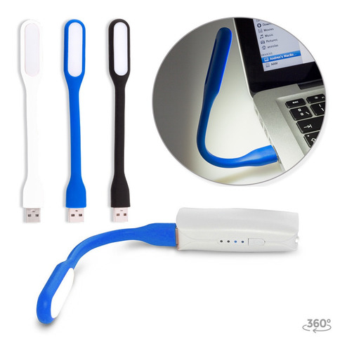 Mini Lampara Flexible Con Luz Led Usb Computador X2 Unidades