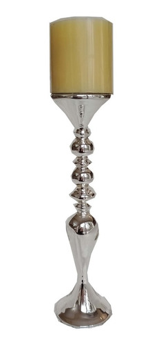 Candelabro Portavela Velón Vidrio 29cm Adorno Regalo Deco