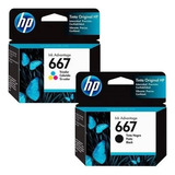 Cartucho Hp 667 2ml Kit C/2 Cores (lacrado/original)