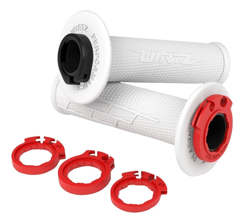 Juego Puños Honda Crf 250/450 Lock-on Blanco Wirtz