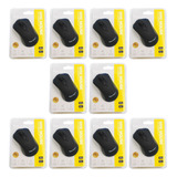 Pack 10 Mini Mouse Inalámbrico Tecmaster Negro Tm-100503-bk