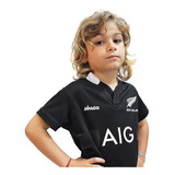 Camiseta Rugby Niños All Blacks Imago Talles 8 10 12 14