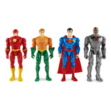 Liga De La Justicia - Pack X 4 Superman Flash Aquaman Cyborg