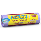 Saco De Lixo Odor Defense 20 Unidades Com 50 Litros Lilás Dover Roll
