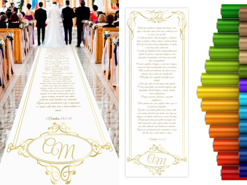 Pista Passarela Casamento Passadeira Personalizada 25x1