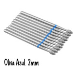 1 Fresa Diamantada Para Manicure ( Oliva Azul 2mm)