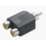 Adaptador Duplicador Splitter 2 Rca Femea 1 Rca Macho