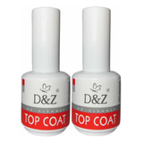 2 Selante Dez Top Coat Sem Goma Brilho Intenso Led/uv 15ml