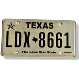Placa Estadounidenses Del Estado De Texas Número Ldx 8661