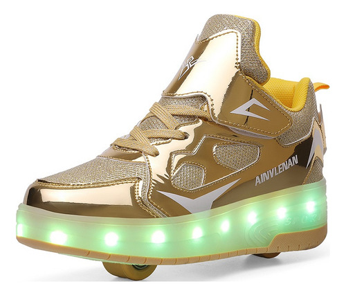 Zapatos Para Niños Con Luces Led, Patines Con Ruedas