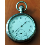 Reloj De Bolsillo Longines Antiguo Máquina De Bisagra 1 Tapa