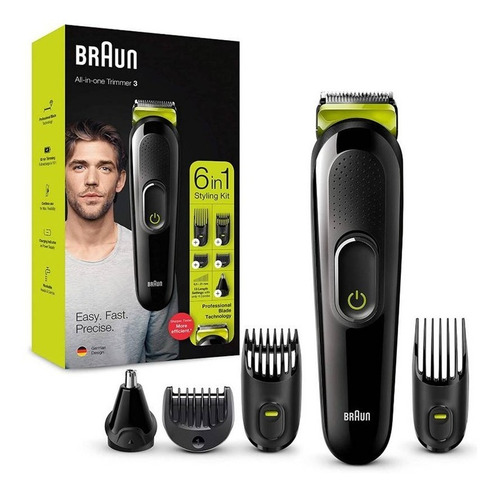 Maquina Cortar Pelo Y Barba Braun Profesional 6 En 1 Mgk3221