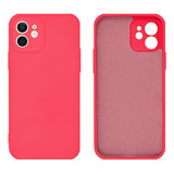 Capa Protege Câmera Silicone Aveludado Compatível iPhone 12 Cor Rosa Pink