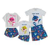 Pijama Familia Baby Shark Set X3 Estampados Varios Combo 