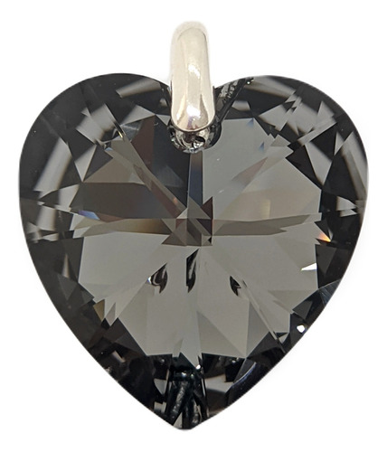 Dije Cristal Swarovski Corazon 28mm Plata 925