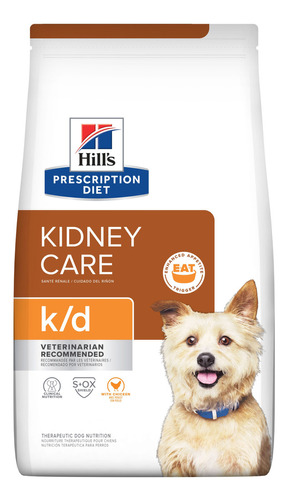 Alimento Hill's Prescription Diet Kidney Care Canine K/d Para Perro Adulto Todos Los Tamaños Sabor Pollo En Bolsa De 17.6lb