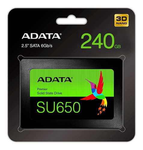 Disco Solido Ssd Adata 240gb Su650 520/450mbps 3d Nand 2.5