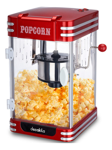 Máquina Para Hacer Palomitas Cinema Roja Decakila Kutt019r Color Rojo