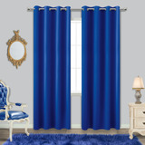 Cortinas Color Azul Rey De 96 Pulgadas De Largo Para Sala De