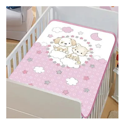Cobertor Grosso Para Bebê Menina Rosa Linha Le Petit Colibri Cor Cachorrinho