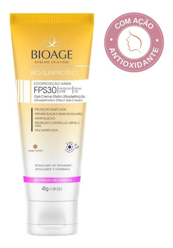 Bio Sunprotect Fps30 Bioage Antienvelhecimento E Anti Rugas