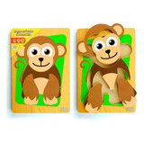 Puzzle Rompecabezas Encastre Madera Infantil Animales Selva