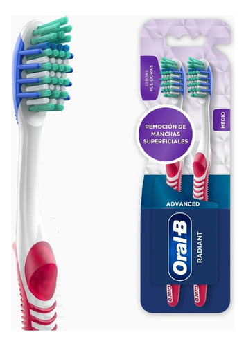 Cepillo De Dientes Oral-b Radiant Cerdas Interdentales X2