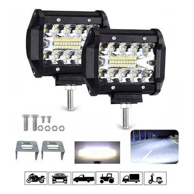 Par Faros Luces Led Auxiliares Lupa Para Moto Auto 6000k 60w | MercadoLibre