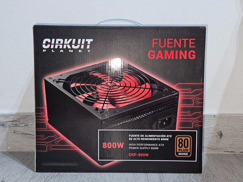 Fuente De Alimentación Cirkuit Planet 800w 80 Plus Bronze