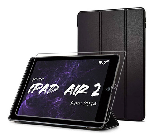 Capa Smart Case Para iPad Air2 A1566 A1567 + Pelicula