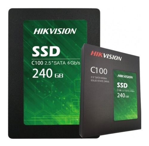 Unidade Ssd Sólida Hikvision 240gb 2,5 E 5 Anos, Cor Preta