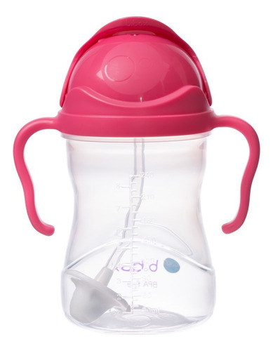 Vaso Sippy Antiderrame Bombilla 360º B.box Color Fucsia