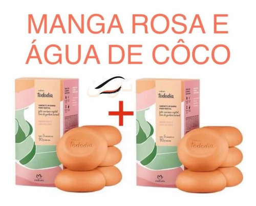 Kit C 2: Sabonete C/5un.90g Tododia Manga Rosa Água De Côco