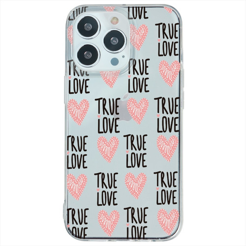 Funda Para iPhone Antigolpes Patrón De Corazones True Love
