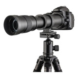 Lente 420-800mm Super Telefoto Zoom Foco Manual Para Canon 