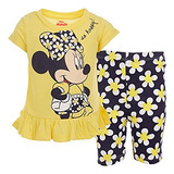 Conjunto De Camisetas E Shorts Infantis Disney Minnie Mouse