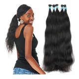 Cabelo Humano Mega Hair Liso Natural 45/50 Cm - 100 Gramos