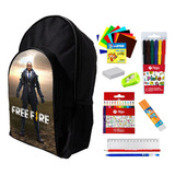 Super Combo Mochila + Utiles De Freefire #326