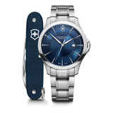 Victorinox Juego De Reloj Alliance Con Navaja Suiza, Azul