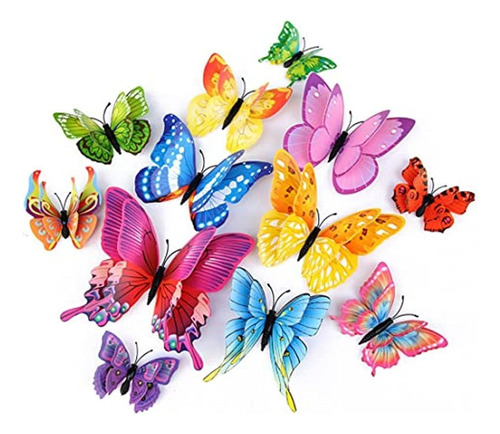 .. 48piezas Mariposa Decoración De Pared Pegatinas 3d