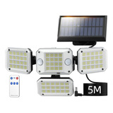Lampara Solar Led Exterior  Sensor Movimiento Control Remoto
