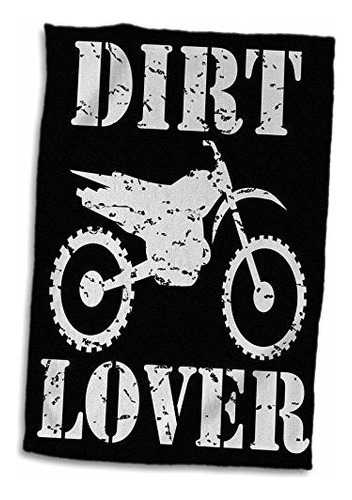 3d Rose White Image Lover Text With Distressed Dirt Bike Gr