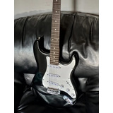 Guitarra Electrica Texas Stratocaster 3 Negra Y Blanco