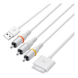 Cable Generico Para iPhone Y iPod A Audio Y Video Rca Y Usb