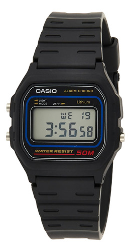 Reloj Clásico Casio W59-1v Negro Para Hombre