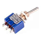 10pzs Switch De Palanca 3 Pines Sptd 6a 125v 3pos On Off On