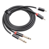 * Cable De Audio Audio Ts Macho Cable Rca To.ts De 2 × 6,35